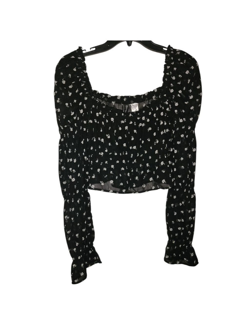 H&M Divided Long Sleeve Cropped Top XS